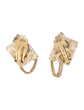 Chanel Quilted Flap Bag Clip-On Earrings