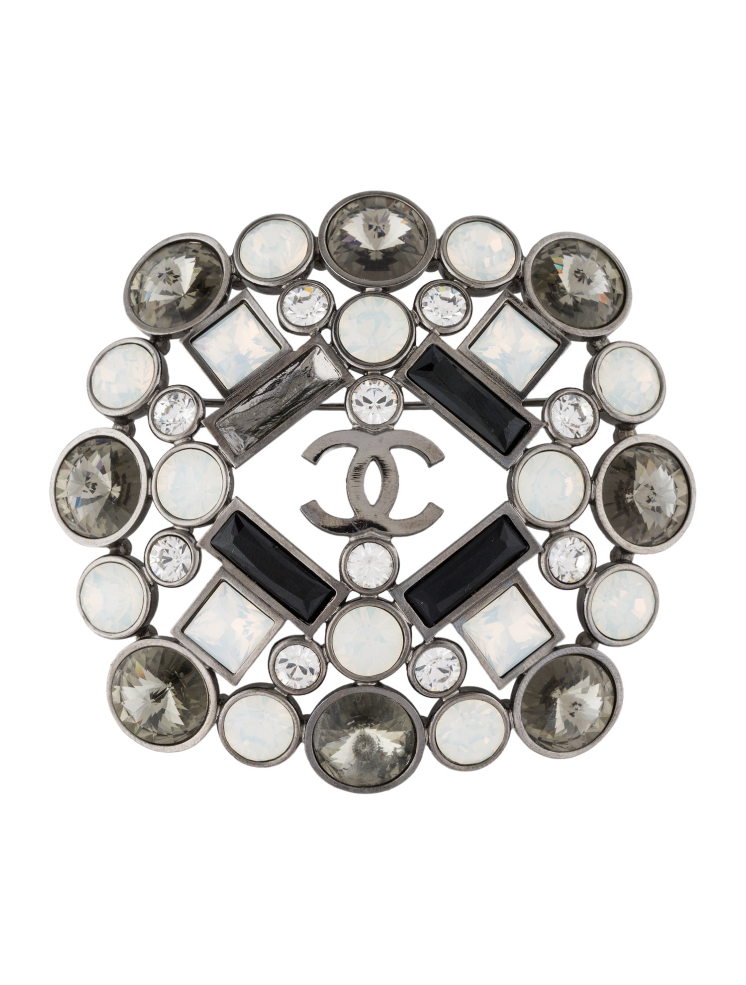 Chanel Strass CC Pendant Brooch