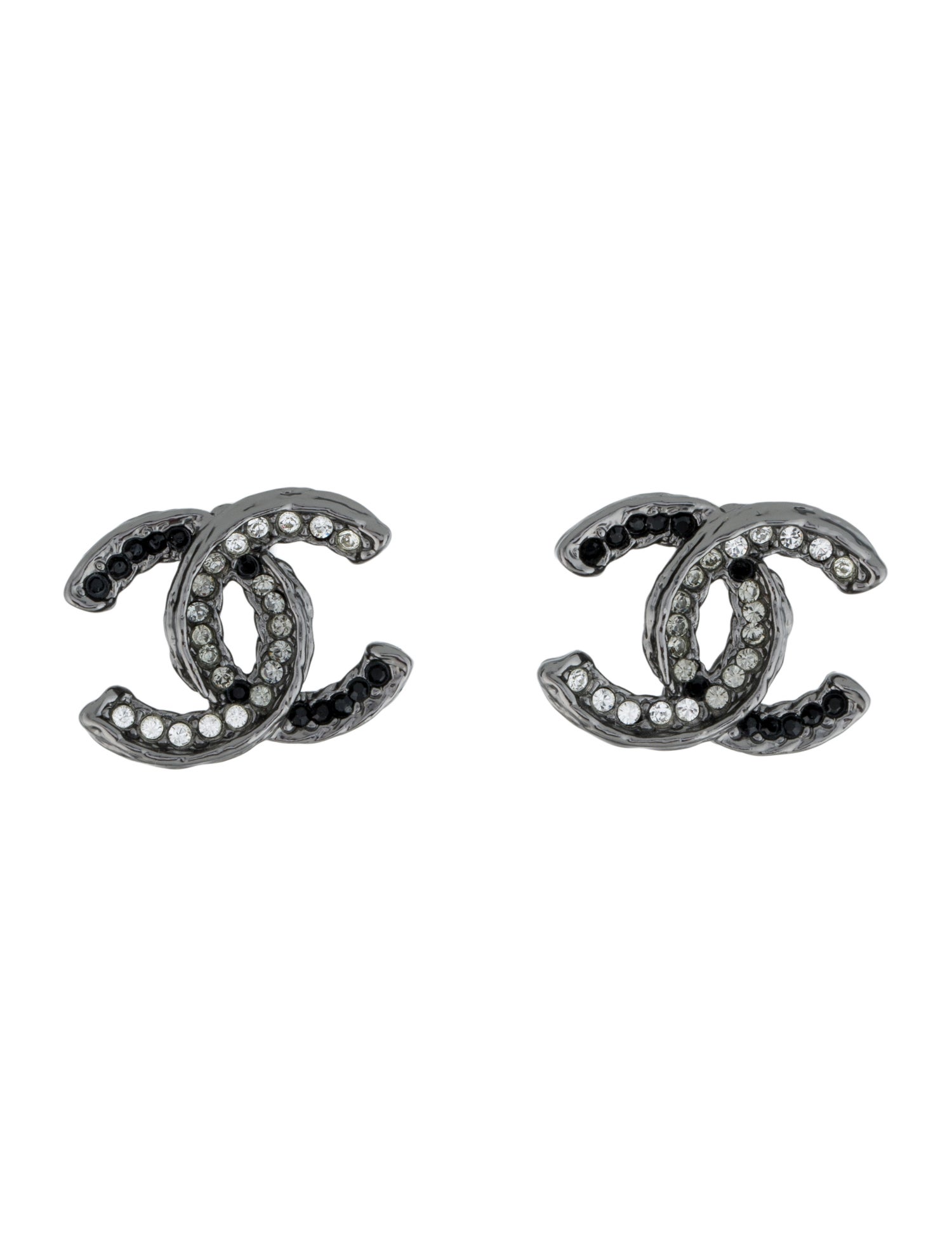 Chanel Strass CC Stud Earrings