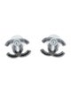 Chanel Strass CC Stud Earrings