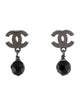 Chanel Bead CC Drop Earrings