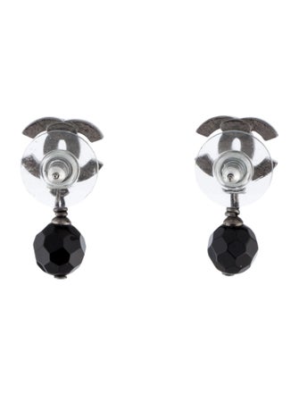 Chanel Bead CC Drop Earrings