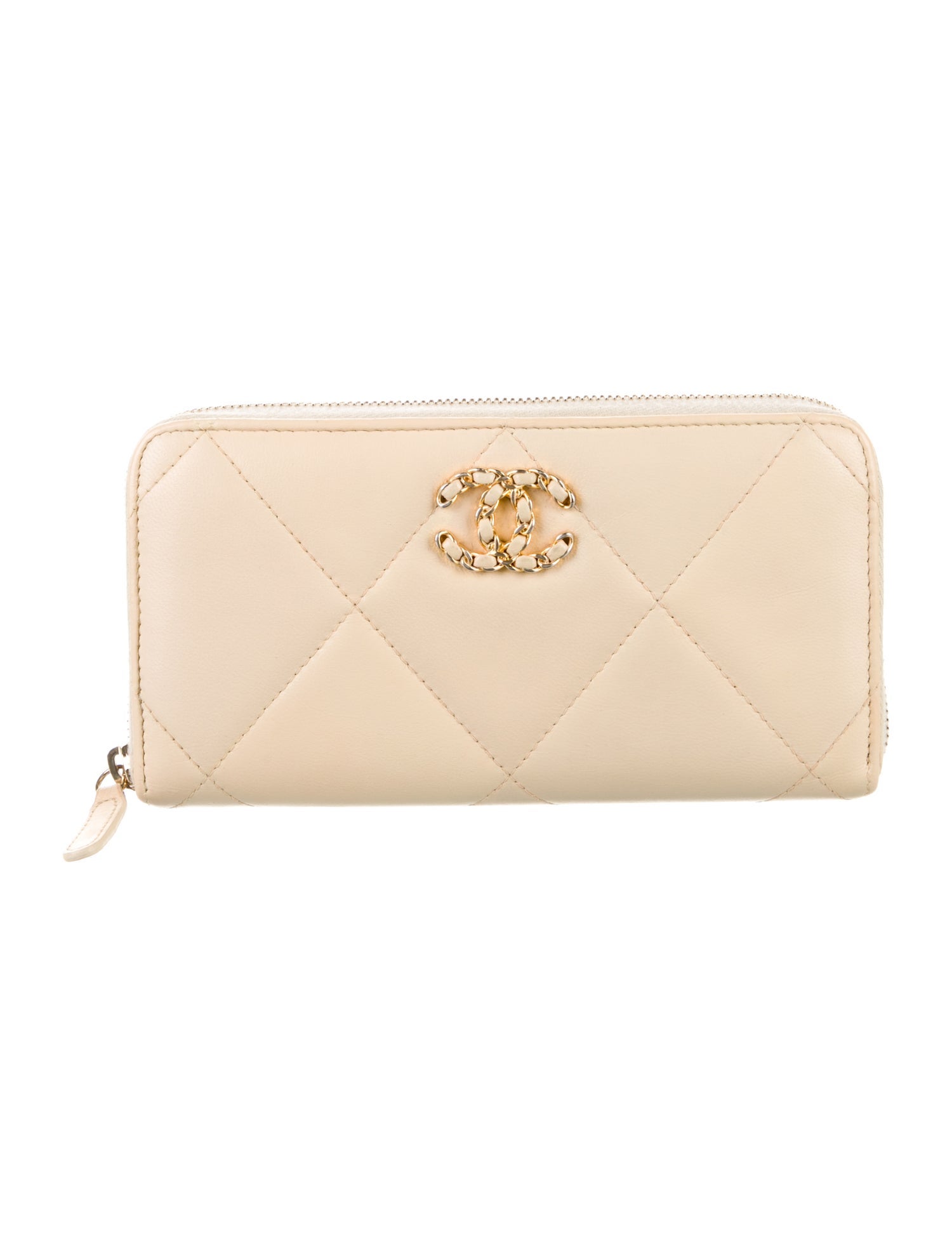 Chanel 19 Continental Interlocking CC Logo Continental Wallet