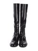 Chanel Interlocking CC Logo Patent Leather Riding Boots