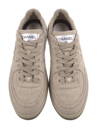 Chanel Interlocking CC Logo Wool Sneakers