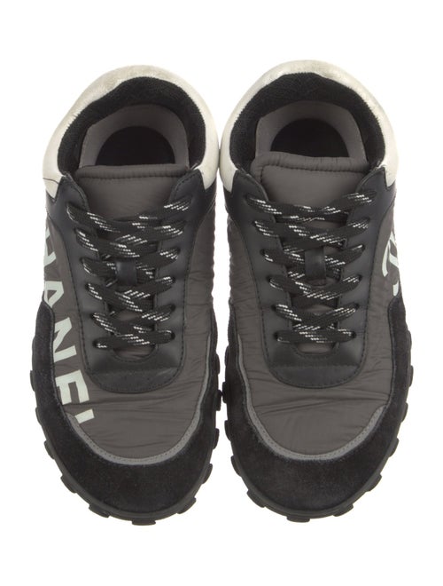 Chanel Interlocking CC Logo Suede Sneakers