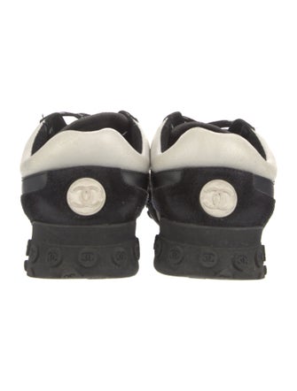 Chanel Interlocking CC Logo Suede Sneakers