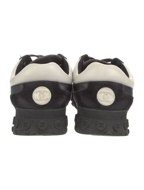 Chanel Interlocking CC Logo Suede Sneakers