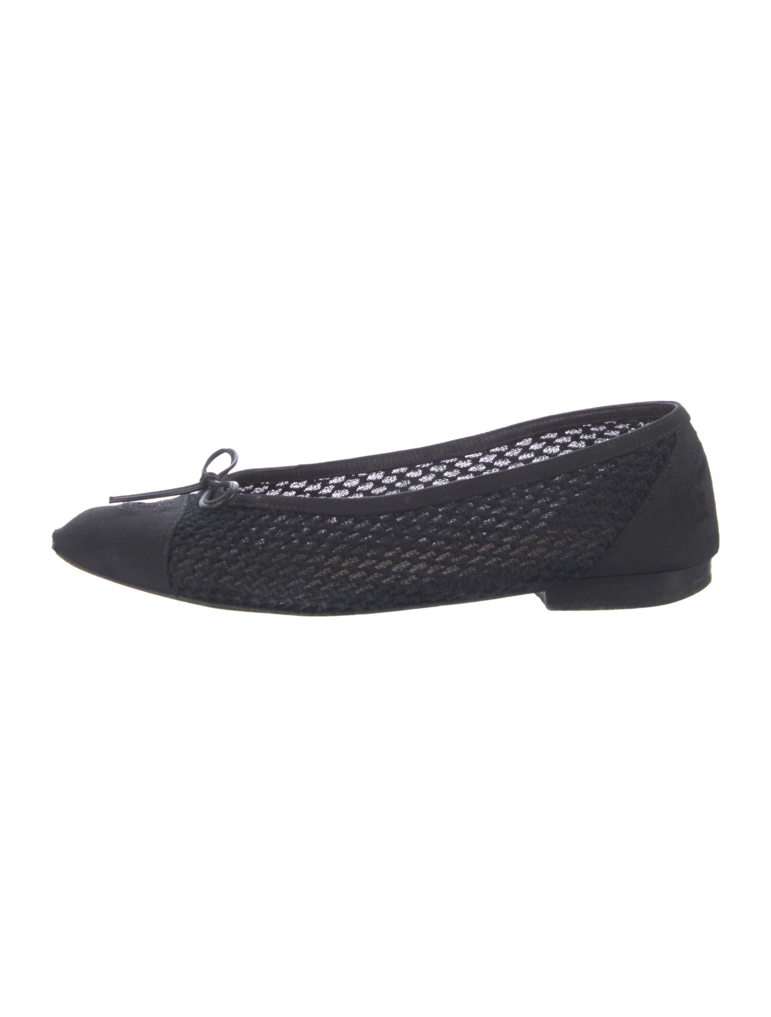 Chanel Interlocking CC Logo Mesh Flats