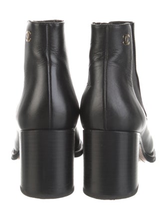 Chanel 2017 Interlocking CC Logo Chelsea Boots