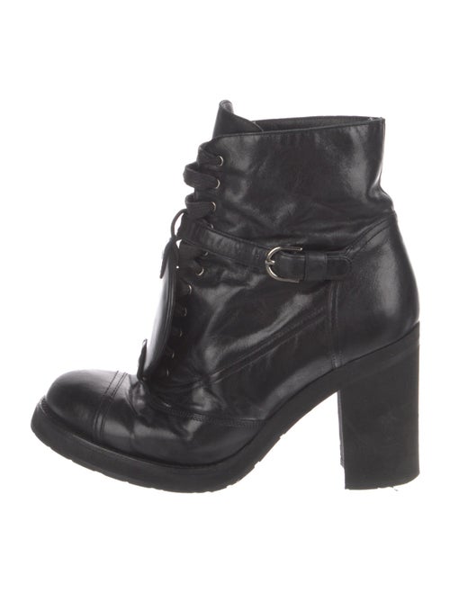 Chanel Leather Combat Boots