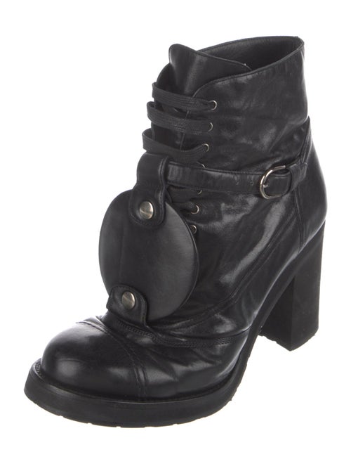 Chanel Leather Combat Boots