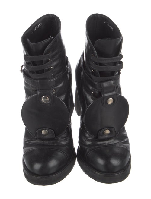 Chanel Leather Combat Boots