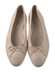 Chanel Interlocking CC Logo Leather Ballet Flats
