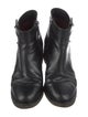 Chanel Interlocking CC Logo Leather Moto Boots
