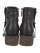 Chanel Interlocking CC Logo Leather Moto Boots