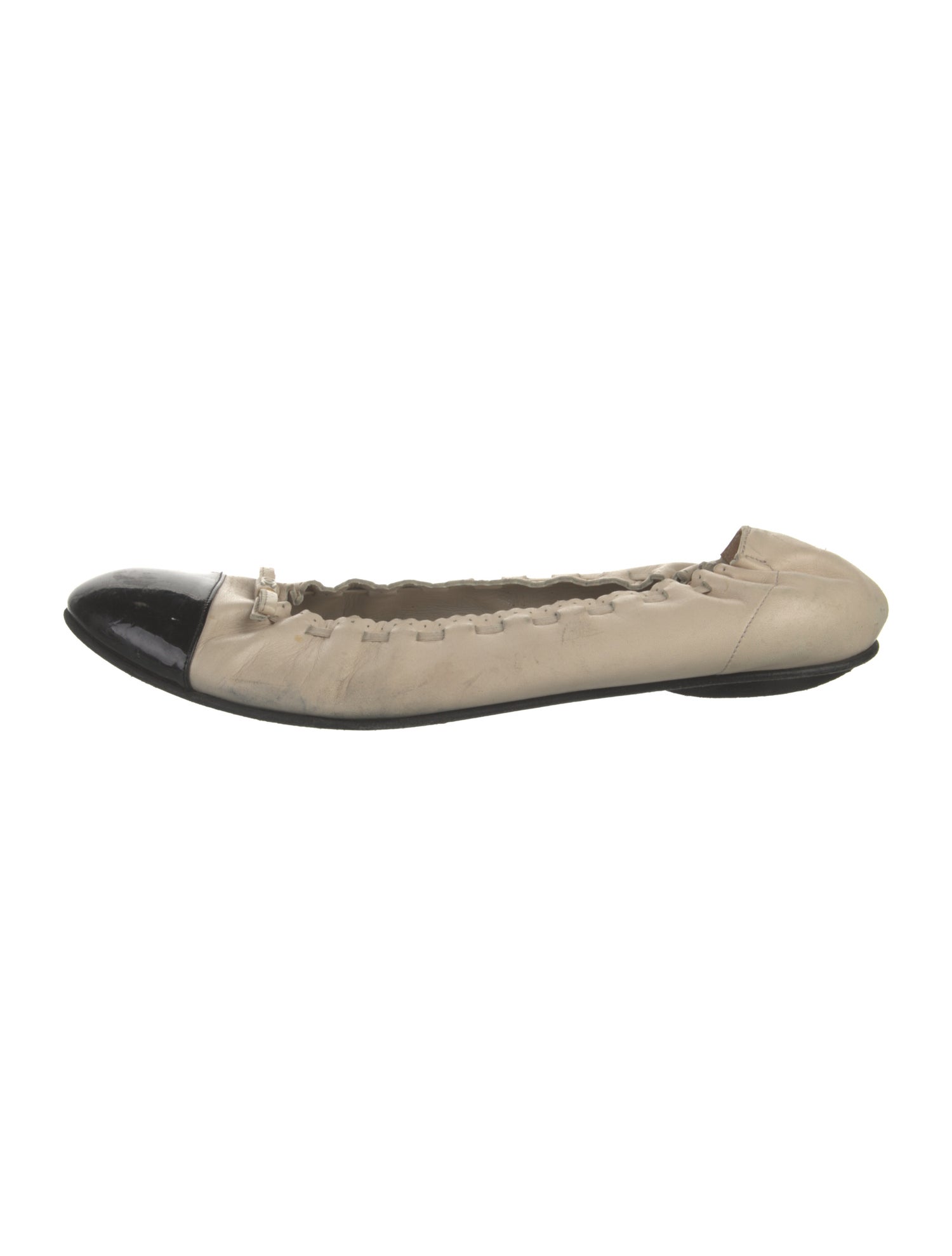 Chanel Vintage Interlocking CC Logo Ballet Flats