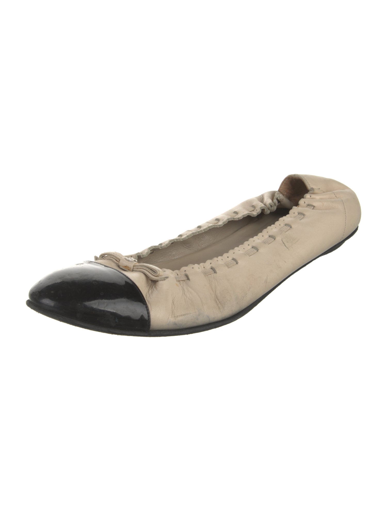 Chanel Vintage Interlocking CC Logo Ballet Flats