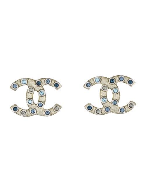 Chanel Strass CC Stud Earrings