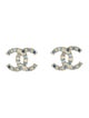 Chanel Strass CC Stud Earrings