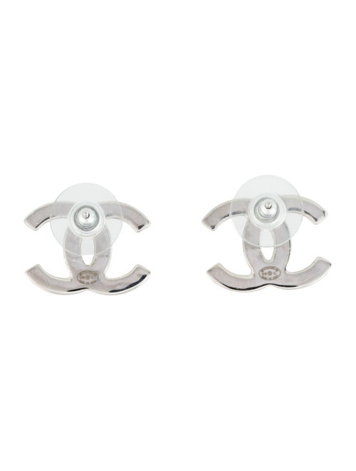 Chanel Strass CC Stud Earrings