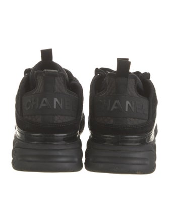 Chanel Interlocking CC Logo Suede Sneakers