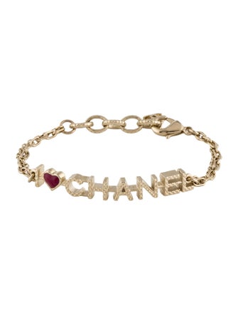 Chanel Enamel Logo Link Bracelet