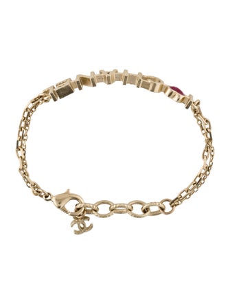 Chanel Enamel Logo Link Bracelet