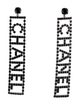 Chanel Strass Logo Drop Earrings