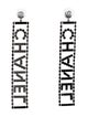 Chanel Strass Logo Drop Earrings
