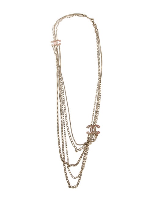 Chanel Strass CC Multistrand Necklace