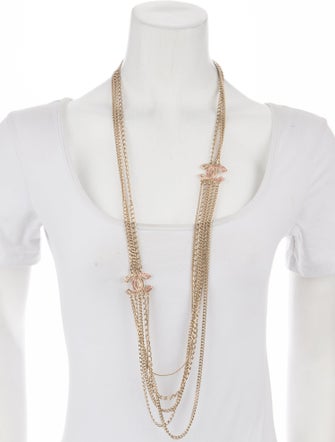 Chanel Strass CC Multistrand Necklace