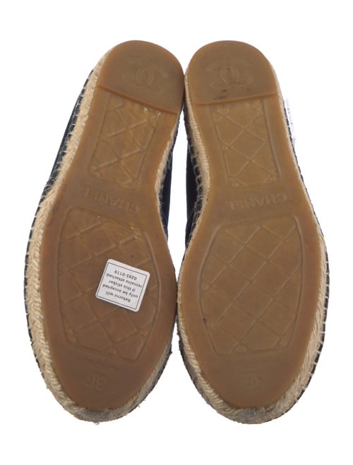 Chanel Interlocking CC Logo Velvet Espadrilles