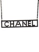 Chanel Strass Logo Nameplate Necklace