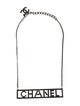 Chanel Strass Logo Nameplate Necklace