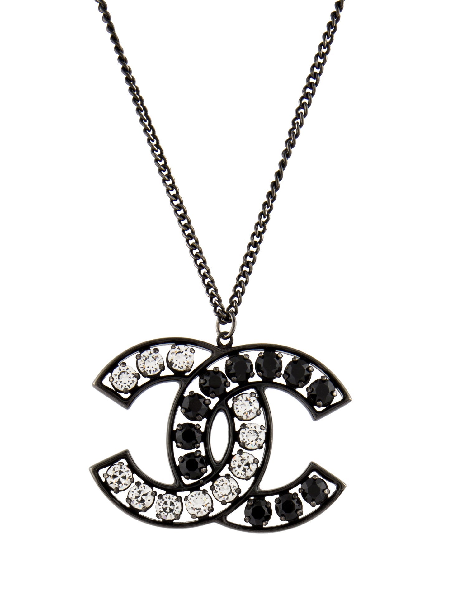 Chanel Strass CC Pendant Necklace