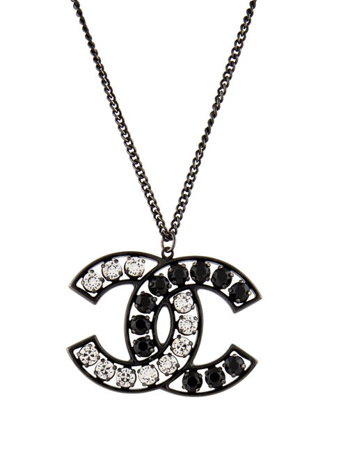 Chanel Strass CC Pendant Necklace