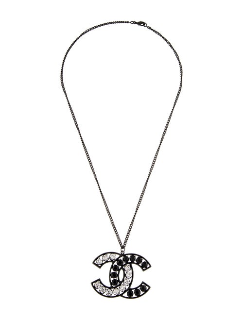Chanel Strass CC Pendant Necklace