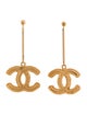 Chanel CC Drop Earrings