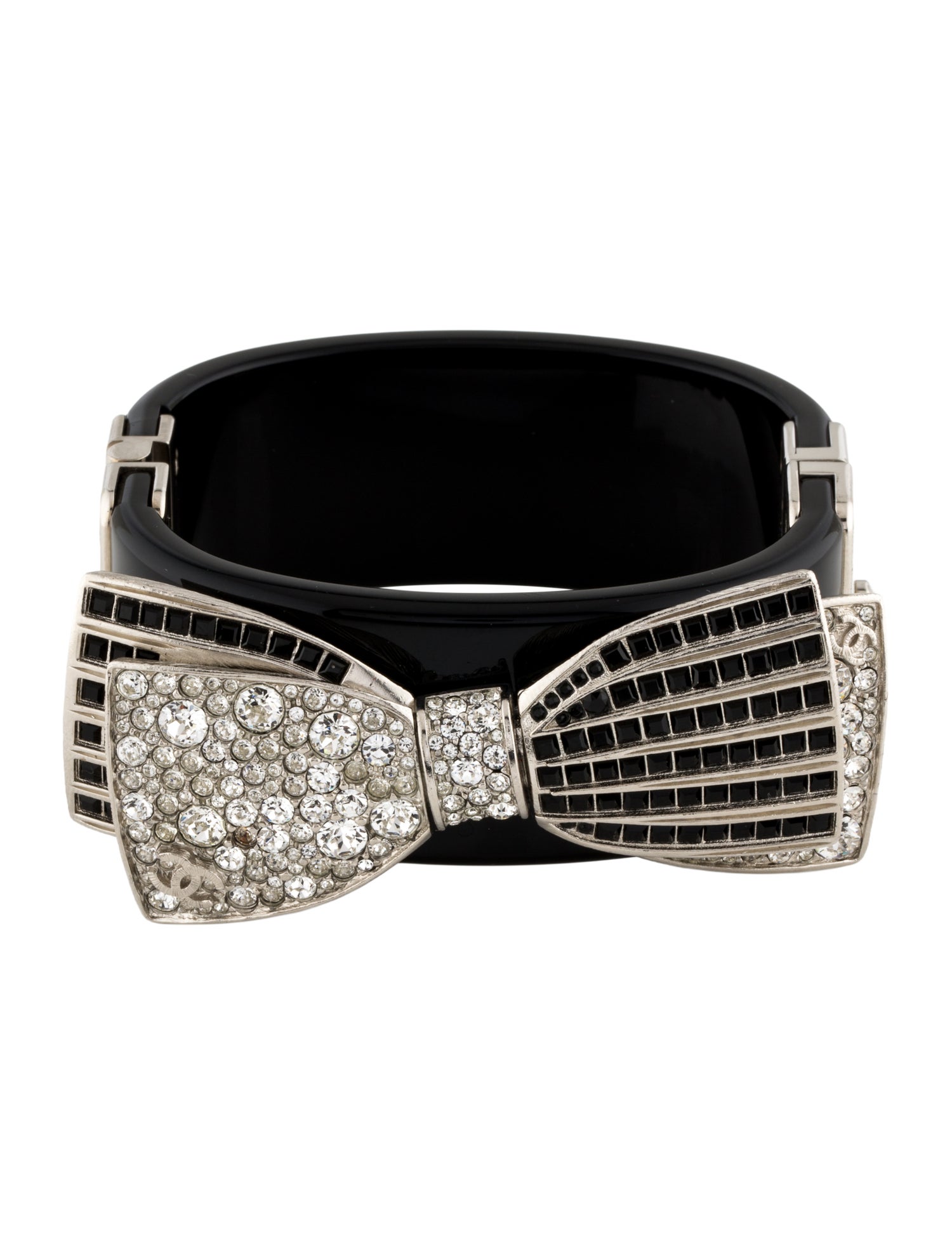 Chanel Strass & Resin Bow Cuff Bracelet