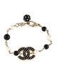 Chanel Faux Pearl & Resin CC Beaded Link Bracelet