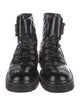 Chanel Interlocking CC Logo Patent Leather Combat Boots