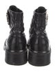 Chanel Interlocking CC Logo Patent Leather Combat Boots