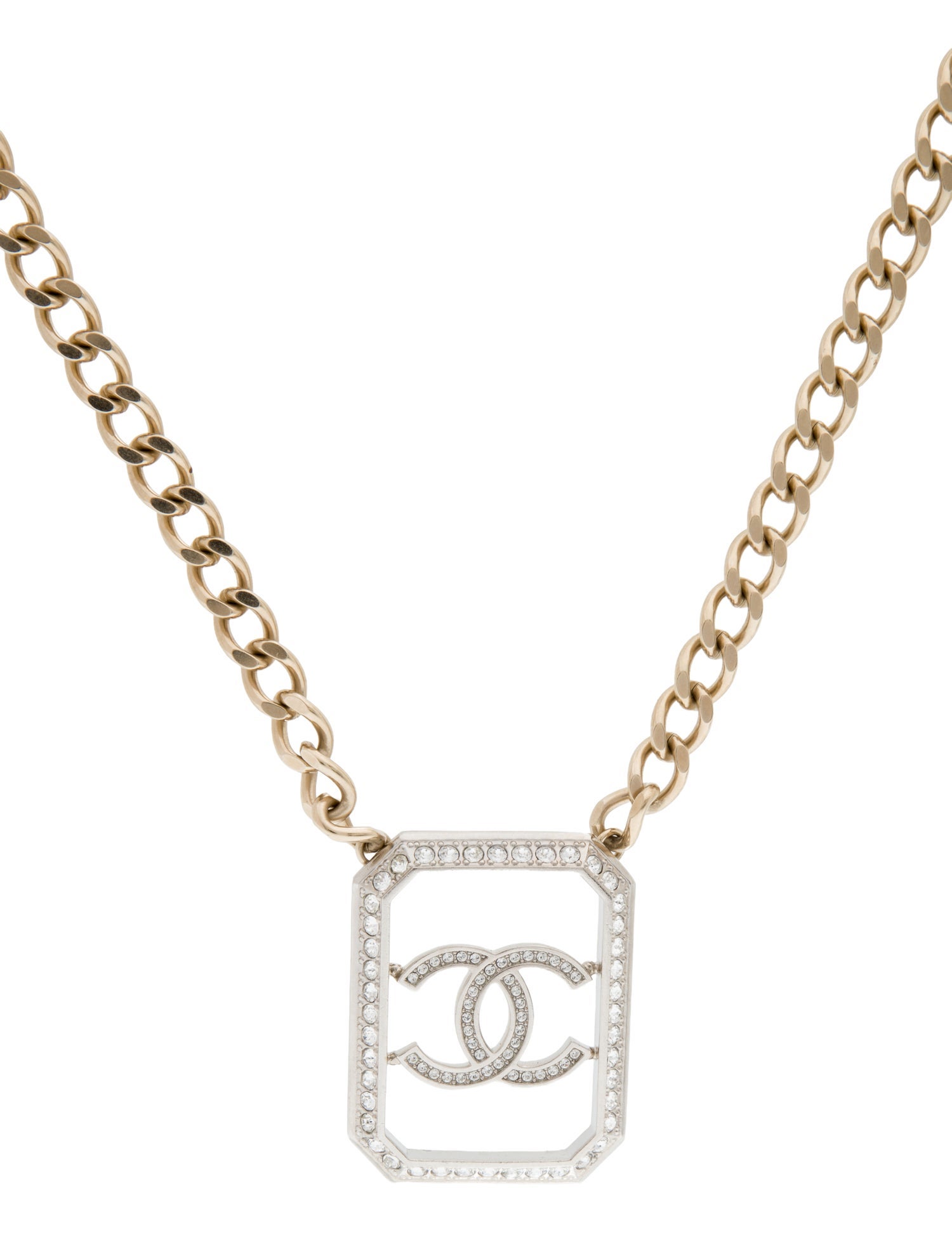 Chanel Strass CC Pendant Necklace