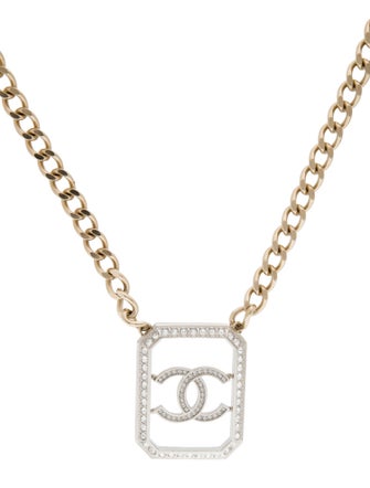 Chanel Strass CC Pendant Necklace