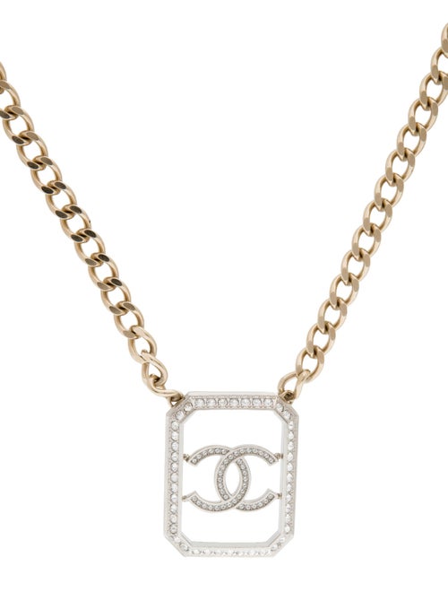 Chanel Strass CC Pendant Necklace