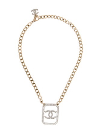 Chanel Strass CC Pendant Necklace