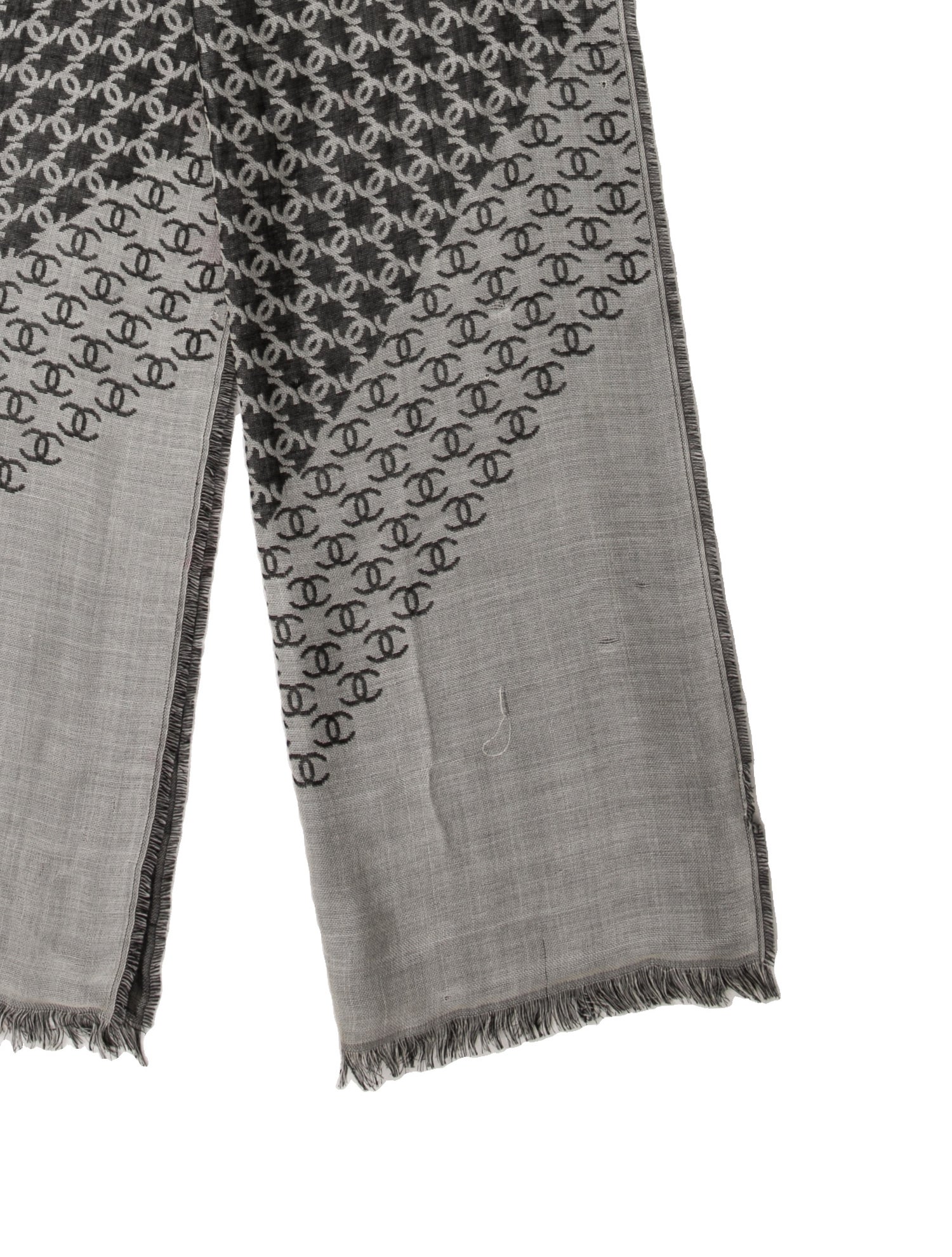 Chanel Silk Interlocking CC Logo Scarf