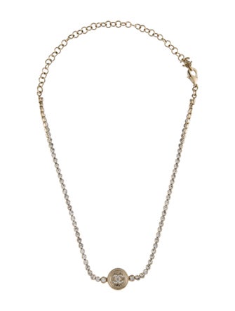 Chanel 2022 Strass CC Choker Necklace