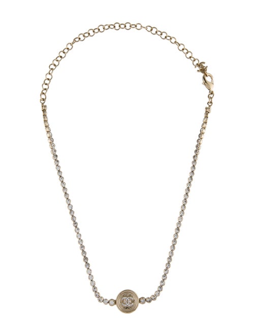 Chanel 2022 Strass CC Choker Necklace